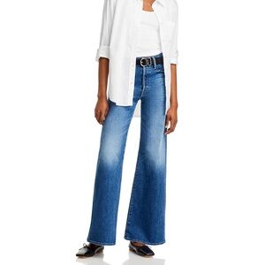 Mother Denim Women's Blue Wide Leg Jeans